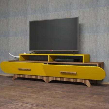 Mueble TV Flora amarillo nogal