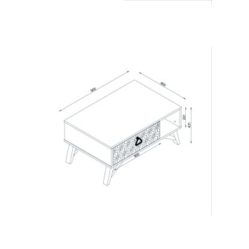 Mesa de centro Yakamoz nogal - 804TRH2803