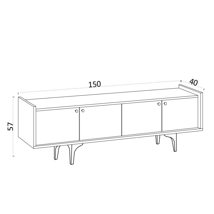 Mueble TV Chow roble zafiro