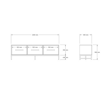 Mueble TV Melody nogal - 835PUQ4492