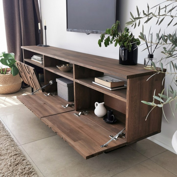 Mueble TV con estante Aristo nogal