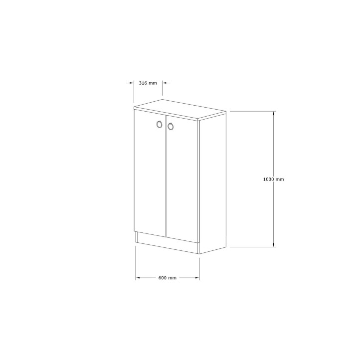 Mueble auxiliar Defne blanco