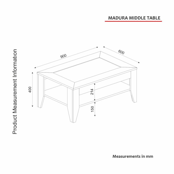 Mesa de centro Madura roble