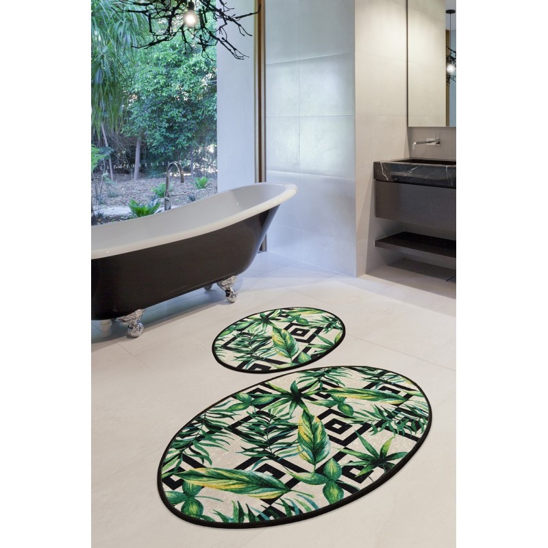 Alfombra de baño Set (2 piezas) Botanic multicolor