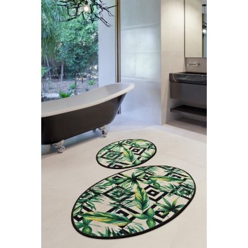 Alfombra de baño Set (2 piezas) Botanic multicolor