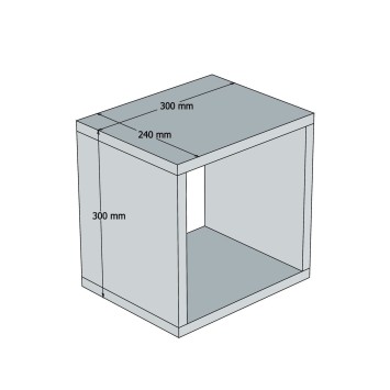 Estante de pared Box nogal - 845HCT1609