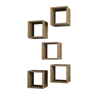 Estante de pared Box nogal - 845HCT1609