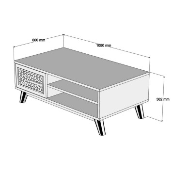 Mesa de centro Ayla nogal - 845HCT2833