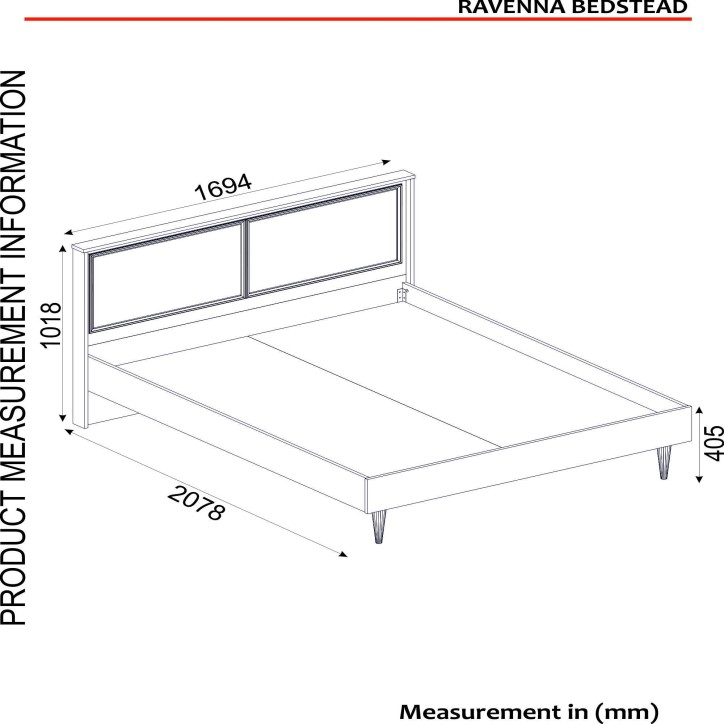 Cama doble Ravenna dorado blanco