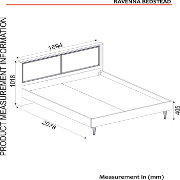 Cama doble Ravenna dorado blanco - 804TRH4005