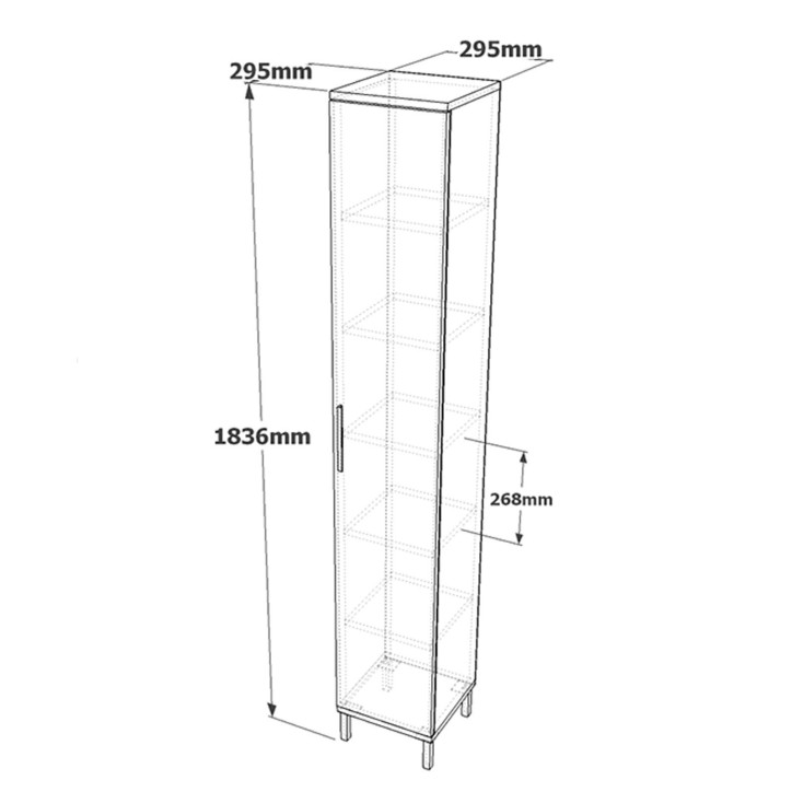 Mueble auxiliar VE3-CV antracita marrón