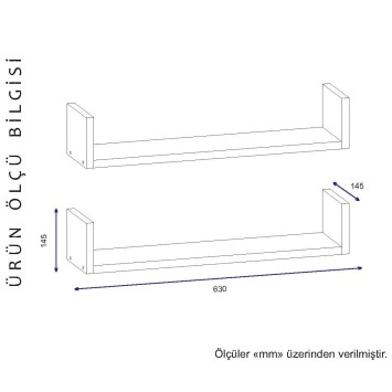 Estante de pared İris blanco - 756FRN1607