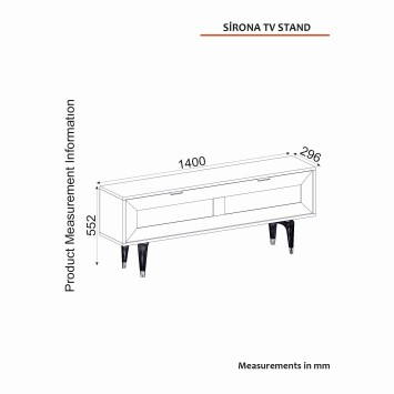 Mueble TV Sirona roble - 804TRH3075