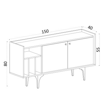 Aparador Magnetor blanco - 393MRD1258