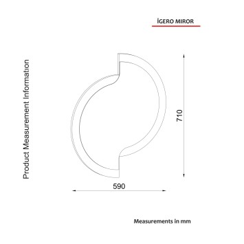 Espejo decorativo Igero negro nogal - 804TRH3314