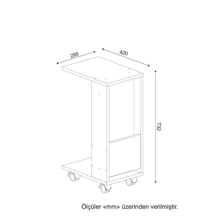 Mesa auxiliar Afitab blanco