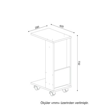 Mesa auxiliar Afitab blanco - 756FRN2808