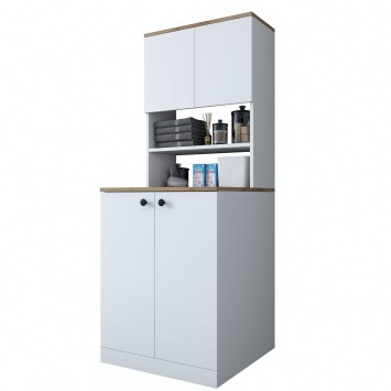 Mueble de lavadora KD102 2160 nogal blanco - 543WRN1202