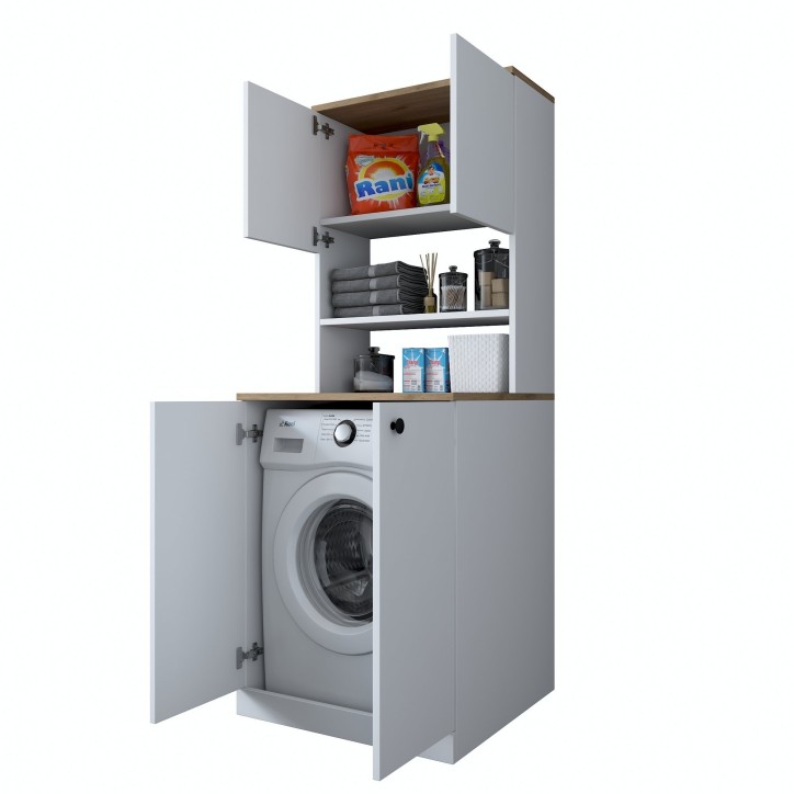 Mueble de lavadora KD102 2160 nogal blanco