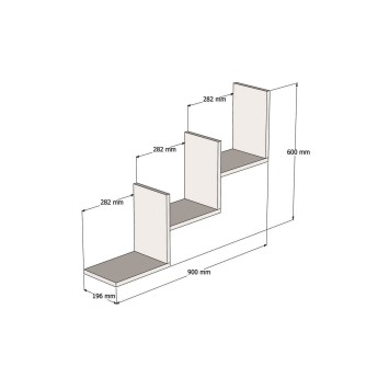 Estante de pared Mist blanco - 835PUQ2837