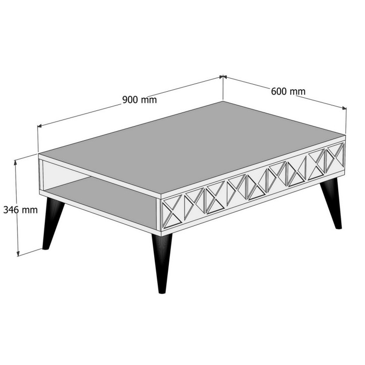 Mesa de centro Line nogal