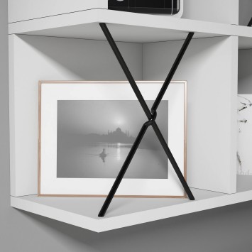 Estante de pared Extra blanco negro - 845HCT1615