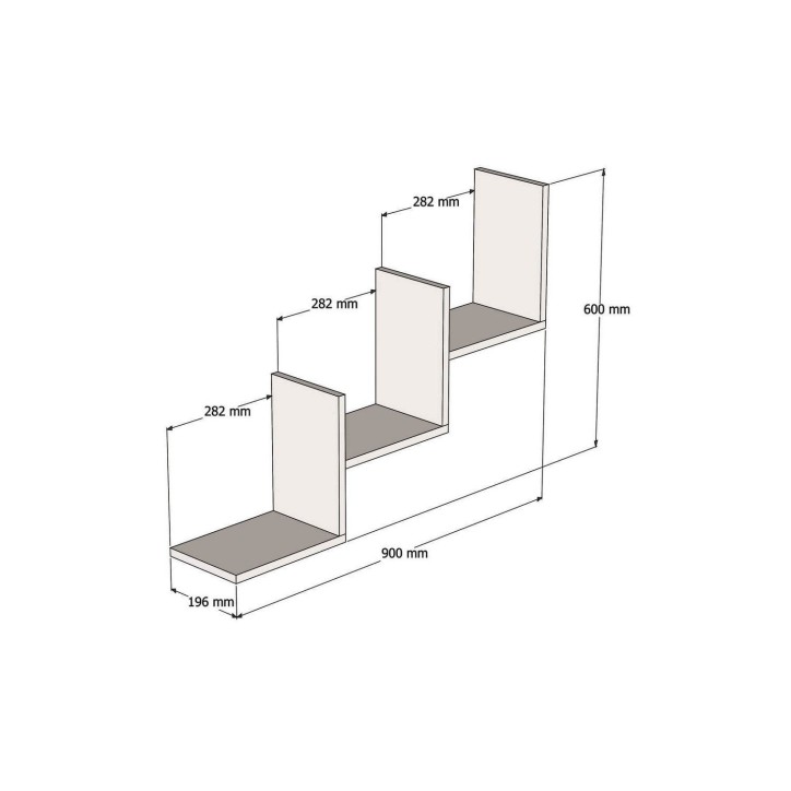 Estante de pared Mist-nogal