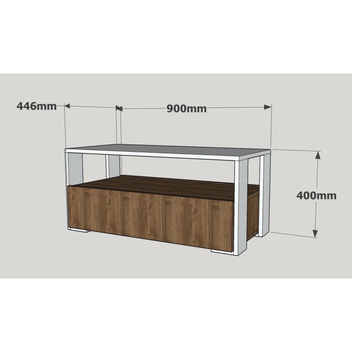 Mesa de centro Balina nogal blanco