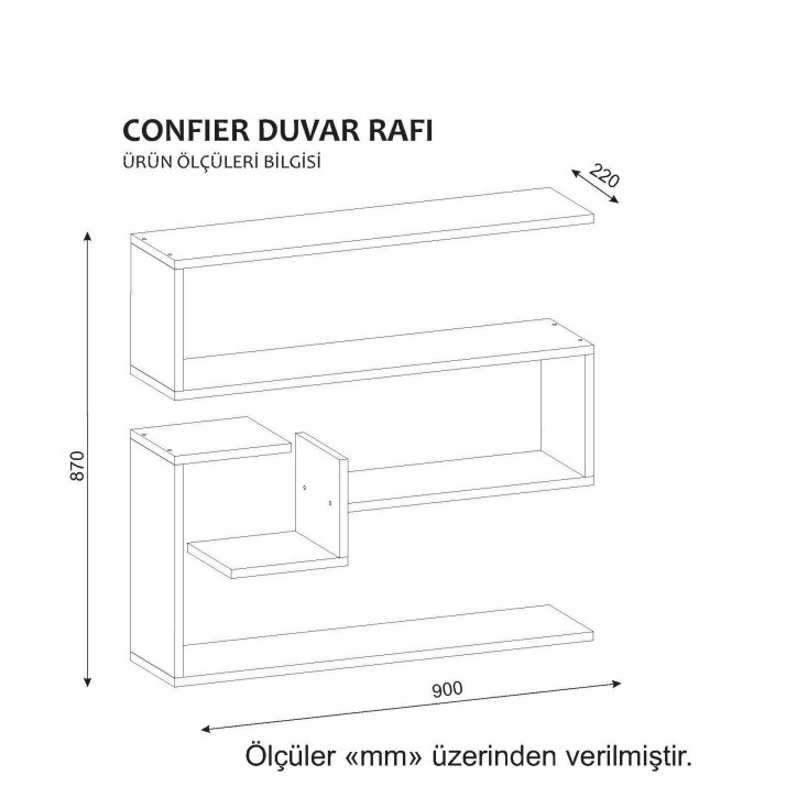 Estante de pared Confier blanco