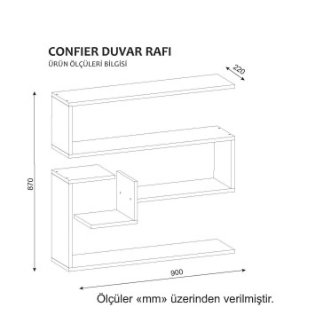 Estante de pared Confier blanco - 731WAT1615