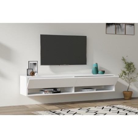 Mueble TV con estante Arges blanco