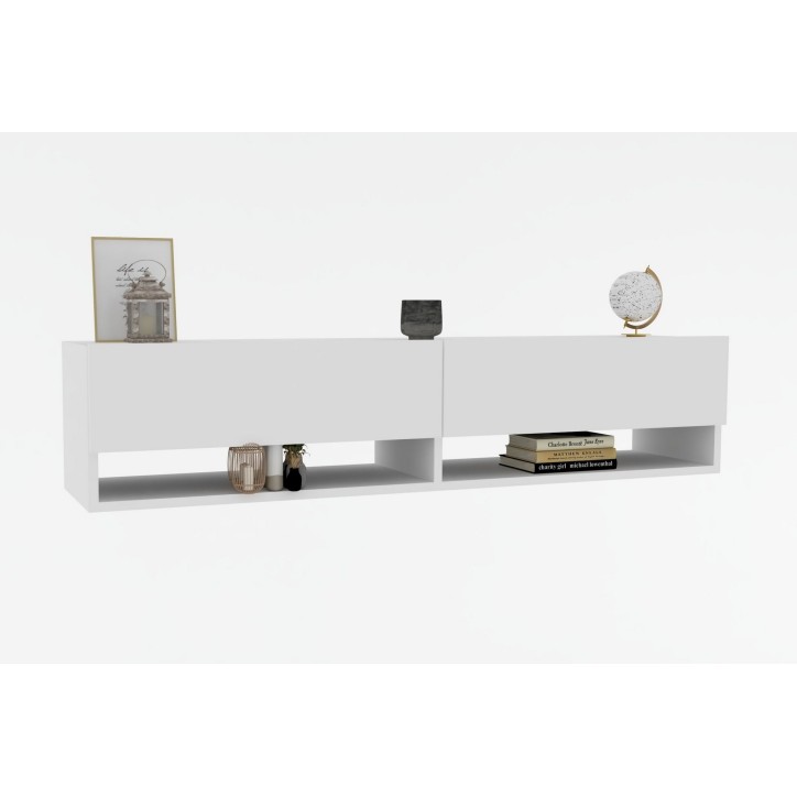 Mueble TV con estante Arges blanco