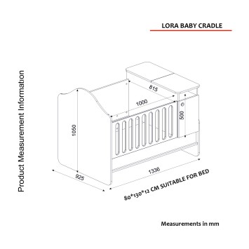 Cuna Lora nogal blanco - 804TRH4401