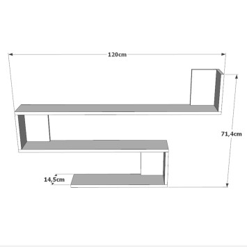 Estante de pared WL10-A pino atlántico - 956LCS2727