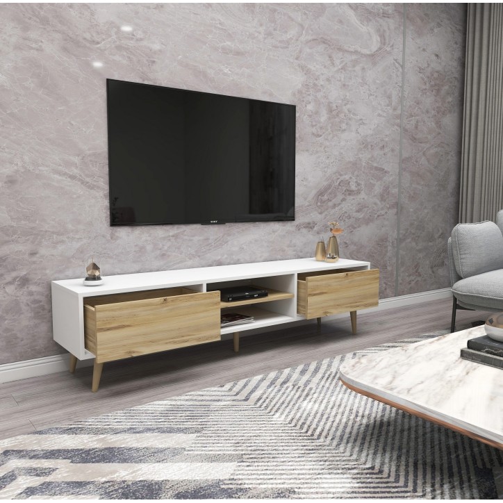 Mueble TV Kraf 180 blanco fieltro