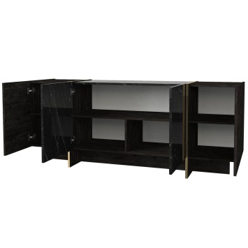 Conjunto de muebles de salón Veyron 2 dorado negro - 542TLN3102