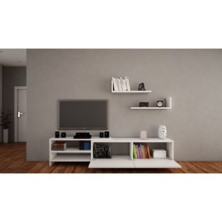 Mueble TV con estante Dizayn blanco