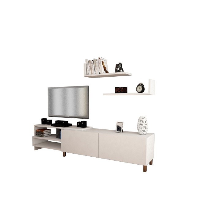 Mueble TV con estante Dizayn blanco