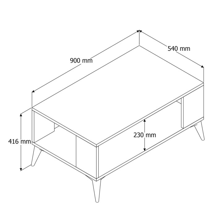 Mesa de centro Authentic 2060 roble