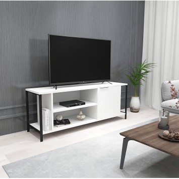 Mueble TV Bond blanco negro - 854KLN3065