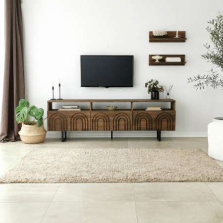 Mueble TV con estante Helen nogal