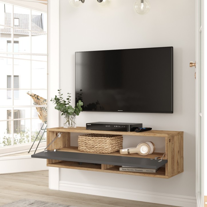 Mueble TV FR13-AA pino atlántico antracita