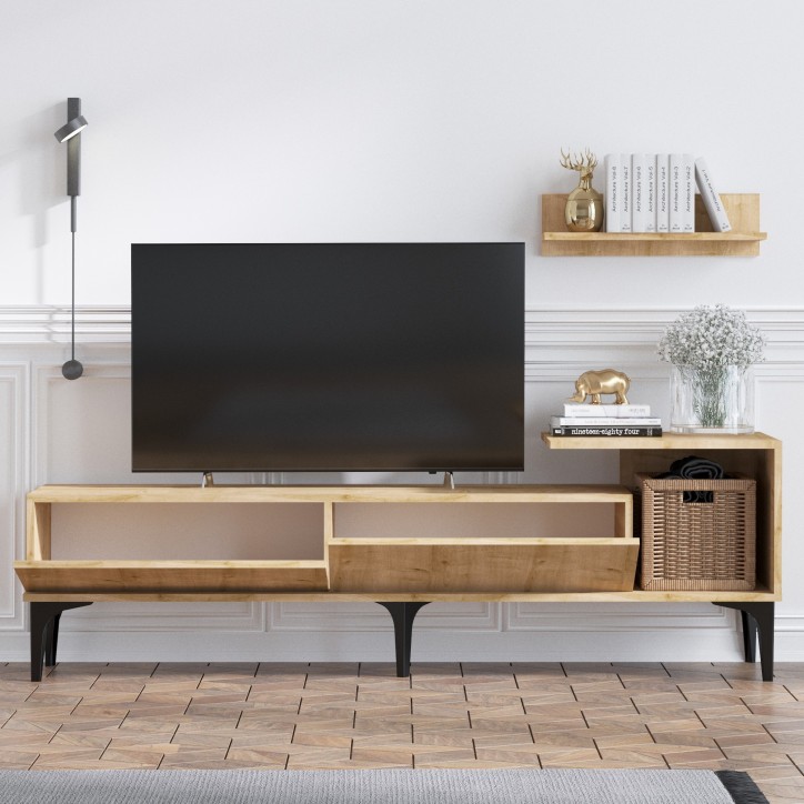 Mueble TV con estante Lia roble