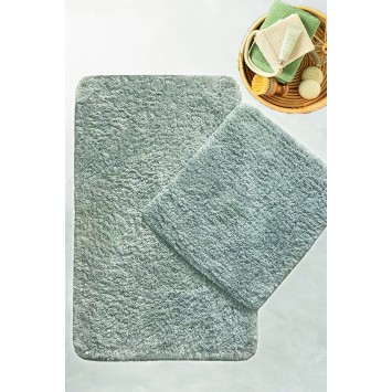 Alfombra de baño Set (2 piezas) Cotton Basic  gris