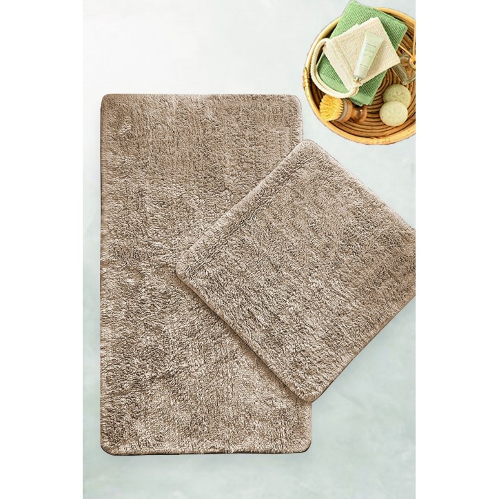 Alfombra de baño Set (2 piezas) Cotton Basic  piedra