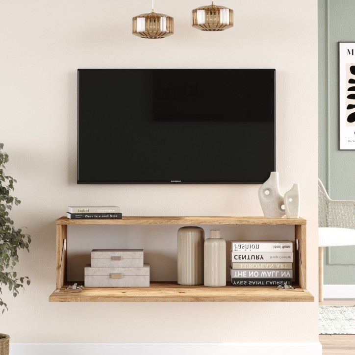 Mueble TV con estante FR12-A pino atlántico