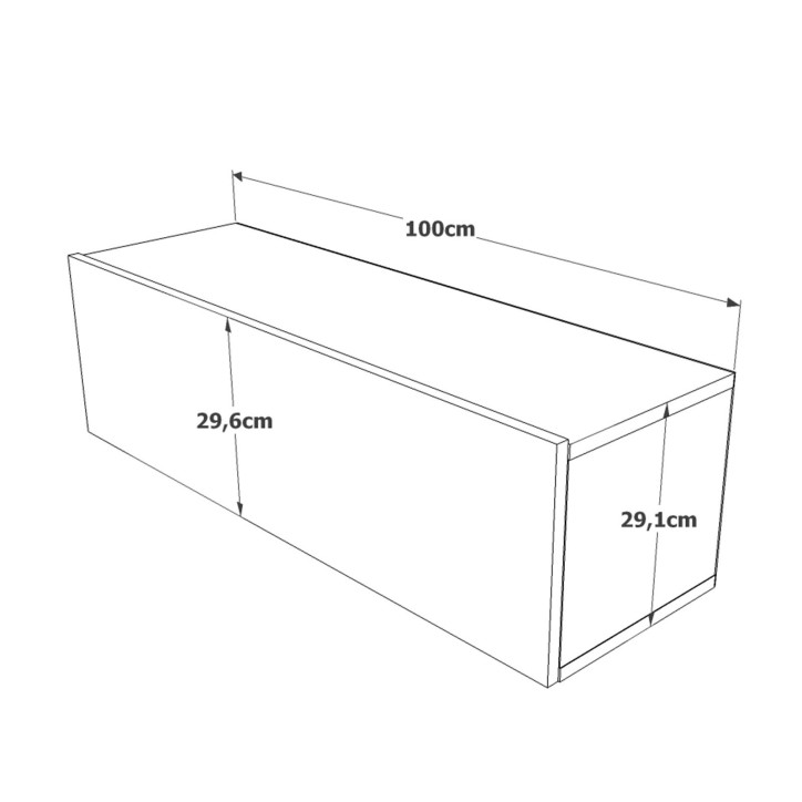 Mueble TV con estante FR12-A pino atlántico