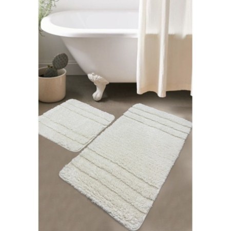 Alfombra de baño Set (2 piezas) Elena  crudo