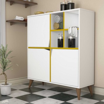 Mueble auxiliar Pulse blanco amarillo - 845HCT3913