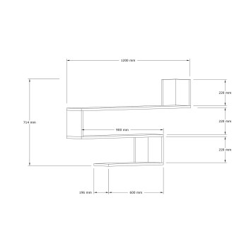 Estante de pared Penne roble zafiro - 495SSE1147